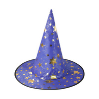 Dětský klobouk čarodějnický modrý 33cm
