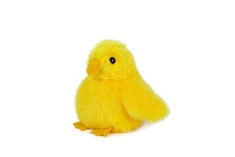 Kuře/Kuřátko plyš 12cm plněné kuličkami žluté 0m+