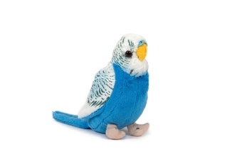 Andulka vlnkovaná plyš 13cm modrá 0m+