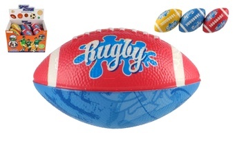 Míček rugby ovál pěna 14cm různé druhy