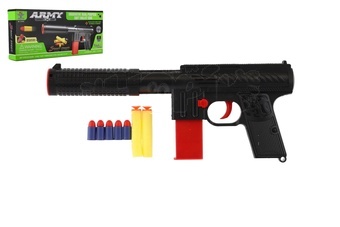 Pistole na pěnové náboje 2ks + špuntovka 5ks plast 30cm v krabici