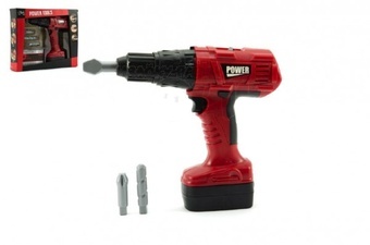 Aku Vrtačka nářadí plast 20cm na baterie se zvukem v krabici