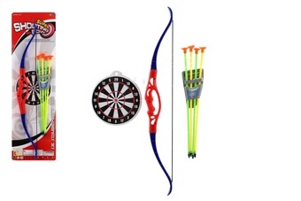 Luk+4 šípy s přísavkami plast 57cm na kartě