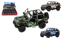 Auto Kinsmart Jeep Wrangler Camo Edition kov/plast 13cm na zpětné natažení Různé druhy