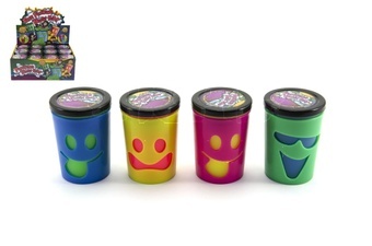 Sliz hmota 80g s obličejem tekoucí prdící různé barvy