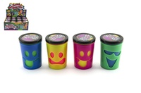 Sliz hmota 80g s obličejem tekoucí prdící různé barvy