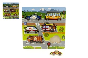 Dřevěná vkládačka Moje první auta