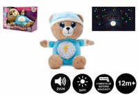 Medvídek Usínáček modrý plyš na baterie se světlem a zvukem 32 cm
