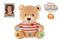 Medvěd Tedík česky mluvící plyš 22x25cm na baterie v krabici 12m+