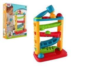 Kuličková dráha se zatloukačkou plast 20,5x30x14,5cm v krabici 12m+