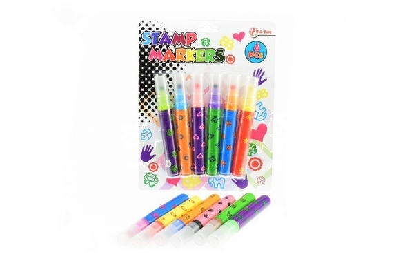 Razítko/Fix 14cm 6ks 2 druhy na kartě