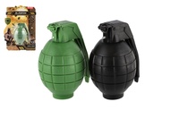 Ruční granát plast 10cm na baterie se zvukem se světlem 2 barvy na kartě