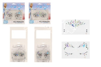 Obličejové zdobící diamanty/kamínky Ledová princezna plast 2 druhy v sáčku 18x17,5cm