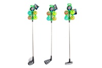Golfová sada 1ks hůl 60cm + 4ks míček kov/plast různé druhy