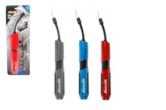 Pumpička na míče 26cm kov/plast s kovovými hroty 3ks 3 barvy  na kartě 10x30,5x3,5cm