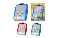 Digitální hra hlavolam plast 11x15cm na baterie se zvukem 3 barvy v krabičce 11,5x15cm