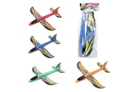 Letadlo házecí polystyrén 39cm 4 barvy v sáčku