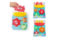 Vodní mlýnek s přísavkou do vany plast 17x23cm 2 barvy  v krabici 18x24,5x6cm 12m+