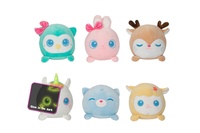 Zvířátko svítící ve tmě plyšové 14cm 6 druhů 2m+