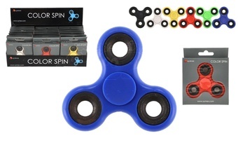 Fidget Spinner kov/plast v krabičce 9x11cm Různé druhy
