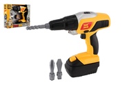 +Aku Vrtačka nářadí plast 26cm na baterie se zvukem se světlem v krabici