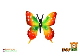 Motýl tropický Papilio/otakárek barevný zooted plast 6cm