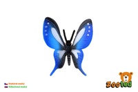 Motýl tropický Papilio/otakárek modrý zooted plast 5cm