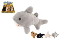 Zvířátko mořské plyš 10-12cm 4 druhy 12ks v boxu 3m+