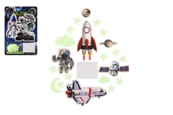 Vesmír na zeď/strop svítící ve tmě papír/plast 2 druhy na kartě