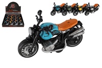 Motorka plastová 13cm na zpětné natažení se světlem a zvukem různé druhy