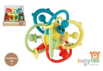 Koulíček babyted chrastítko silikon/plast 13x9cm v krabičce 6m+