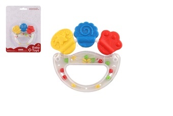 Chrastítko/Kousátko plast/silikon 10cm na kartě 0m+