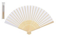 Vějíř skládací dřevo 21cm v sáčku karneval