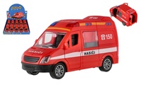 Auto hasiči plastové 12cm na setrvačník