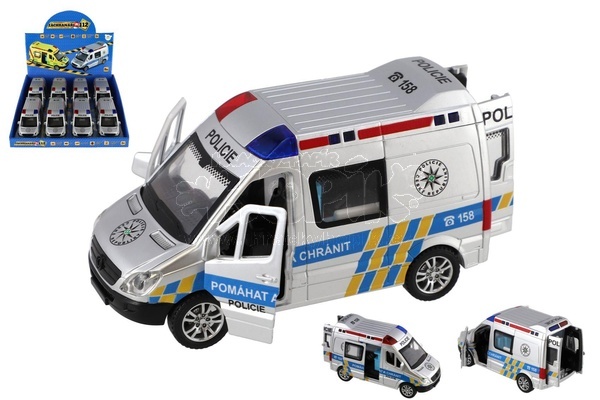 Auto policie plastové 15cm se zvukem se světlem na setrvačník