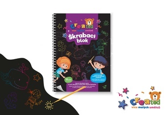 Škrabací/Vyškrabovací notes barevný created 10 listů 14x20cm v sáčku