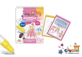 Kouzelné malování vodou/blok s tužkou princezny created 4 listy 17x23x2cm