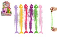 Hračka antistresová rybí kostra natahovací silikon 25cm