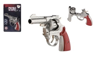 Kovová Pistole Revolver na kapsle 8 ran 18cm