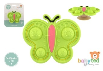 Točáček motýlek babyted silikon/plast 9x5,5cm na kartě 0m+