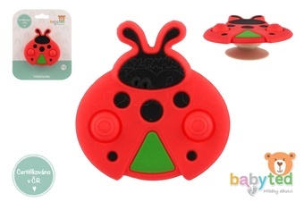 Točáček beruška babyted silikon/plast 8x8cm na kartě 0m+