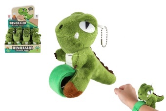 Náramek na ruku dinosaurus plyš/plast 13cm Různé druhy