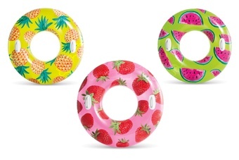 Kruh nafukovací velký s úchyty průměr 107cm 3 barvy v krabici 20x18x6,5cm 9+