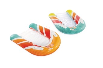 Plovací deska/lehátko s průhledem nafukovací s úchyty 84x79cm 2 barvy v krabici 20x19x6cm