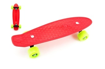 Skateboard Pennyboard plastový červený 43 cm
