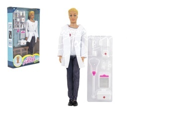 Panáček doktor plast 30cm s doplňky v krabici 20x33x5cm