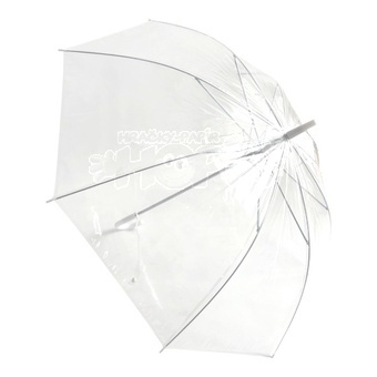 Deštník průhledný bílý svatební 82cm