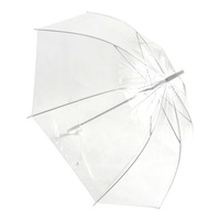 Deštník průhledný bílý svatební 82cm