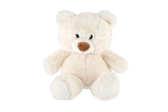 Medvěd sedící plyš 35cm bílý 0+