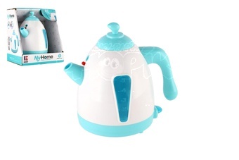 Konvice vypouštějící páru plast 15x17cm na baterie se světlem v krabici 18x20x14cm